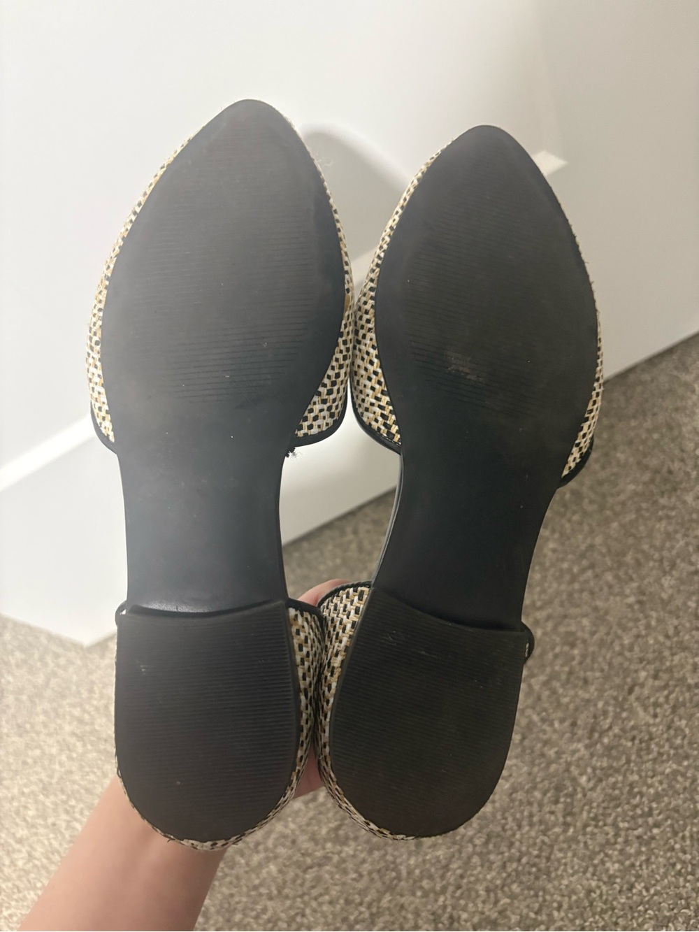 Isaac Mizrahi Cream Woven D'orsay Flats Women's Size 7 - Picture 12 of 13